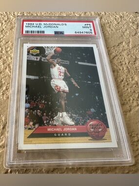 1992 Upper Deck McDonald’s Michael Jordan #P5 Chicago Bulls PSA 9 Mint